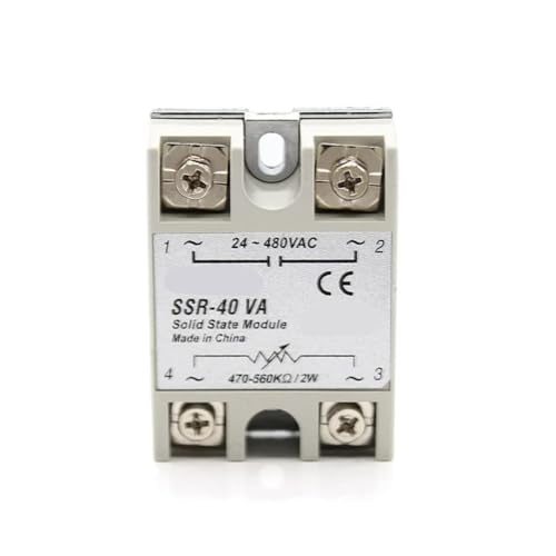RGKYFUKL Einphasiges Halbleiterrelais SSR 10-100VA Relais Spannungsregelung 24-380VAC 10-100VA Ausgangsrelaisbasis SSR-40VA(M) von RGKYFUKL