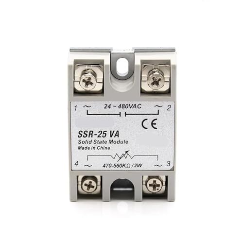 RGKYFUKL Einphasiges Halbleiterrelais SSR 10-100VA Relais Spannungsregelung 24-380VAC 10-100VA Ausgangsrelaisbasis SSR-40VA(S) von RGKYFUKL