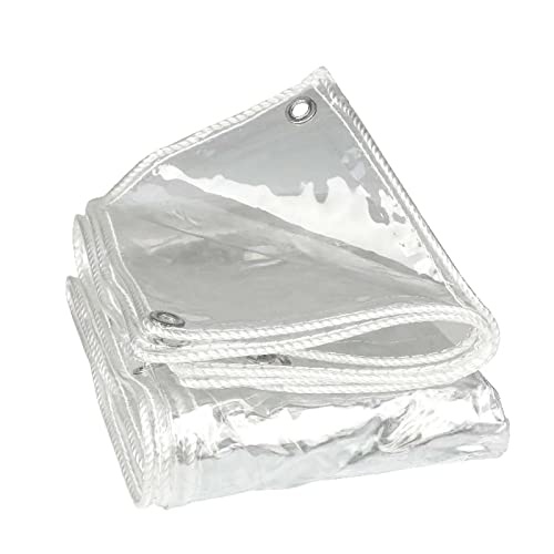 RGRE Plane Transparent Mit ÖSen 0.5x1m, Abdeckplane Wasserdicht - 0. 3 Mm PVC-Material - Gewebeplane Transparent - UV-Beständige, Reißfest Und Windschutz Allzweckplane von RGRE