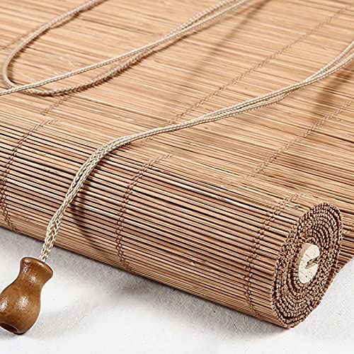 Retro Bambusrollo Natural Bambus Rollo 140x200cm, Sonnenschutzrollos, Atmungsaktiv, Anti-UV Bambusrollos Interne/Externe, Hochwertiges Bambus Rollos Für Fenster von RGRE