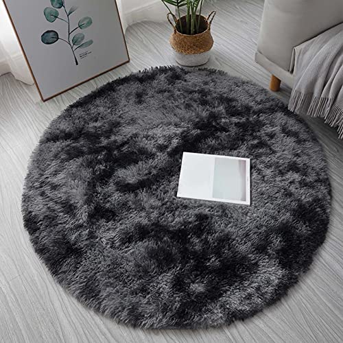 Teppiche Rund Hochflor 60cm, Weicher Und Bequemer Teppich Wohnzimmer, Shaggy Teppich Schlafzimmer, Flauschig Wohnzimmerteppich, Soft Area Rug Bodenmatte von RGRE
