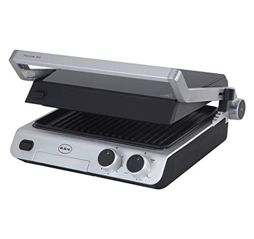 RGV Industrial Grill Kontaktgrill für Tische, elektrisch, 2000 W, Edelstahl von RGV