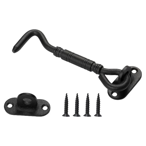 RGYBAO 10,2 cm Stahlhakenriegel, robust, rostbeständig, Design-Verschluss für Badezimmer, Schlafzimmer, Garage, Lager, Installation RGYBAO 10,2 cm Stahlhakenriegel, robust, rostbeständig, Design-Verschluss für Badezimmer, Schlafzimmer, Garage, Lager, Installation von RGYBAO