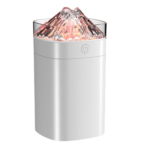 Tragbarer vulkanischer Luftbefeuchter, 400 ml, USB, Heimschreibtisch, mit LED-Nachtlicht, USB-Kabel, Netzteil-Technologie von RGYBAO