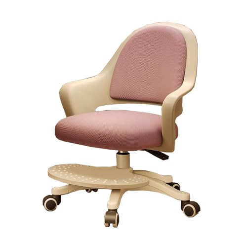 RGYYSYSSH Small Home Desk Chair for Writing Study Height Adjustable 360° Free Rotation Armrests Breathable Office Chair with Wheels von RGYYSYSSH