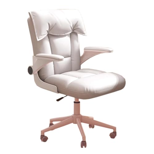 RGYYSYSSH Small Home Desk Chair for Writing Study or Manager Work 360° Free Rotation Space Saving Flip-up Breathable Armchair von RGYYSYSSH