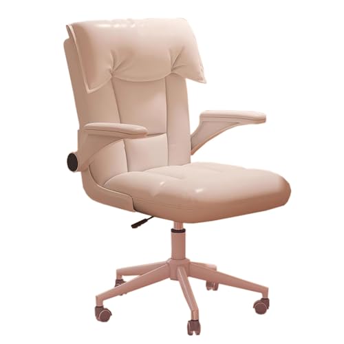 RGYYSYSSH Small Home Desk Chair for Writing Study or Manager Work 360° Free Rotation Space Saving Flip-up Breathable Armchair von RGYYSYSSH