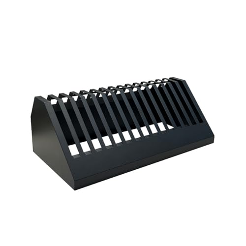 RGZFYH Fliesenständer Marmor-Quarz-Probenpräsentationsständer, Desktop-Steinfliesen-Metall-Lagerregal, 15-lagiger Baumaterial-Probenhalter für Holzplatten-Glasproben musterständer von RGZFYH