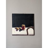 Acrylgemälde Auf Leinwand, Altes Stillleben, Ländliches Dekorationsgemälde von RGbyleonn