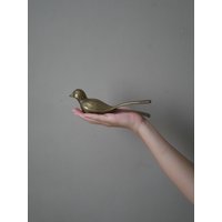 Nussknacker Haselnuss Aus Altmessing, Vintage-Vogel-Dekorationsobjekt-Kollektion von RGbyleonn