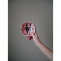 Vintage Keramik Geminis Gemini Handwerkliche Tasse Handgemachte Leere Tasche Retro Deko-Objekt Jumeaux von RGbyleonn