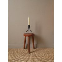 Vintage-Kerzenhalter Aus Metall, Dreibeinig, Schmiedeeisen, Handgefertigt Im Retro-Design von RGbyleonn