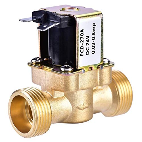 Multi Rohr 2 Stück 3/4" DC 24V normal geschlossen Messing Elektromagnetspulen-Magnetventil for Wasser Kontrolle Rohr von RH-HPC