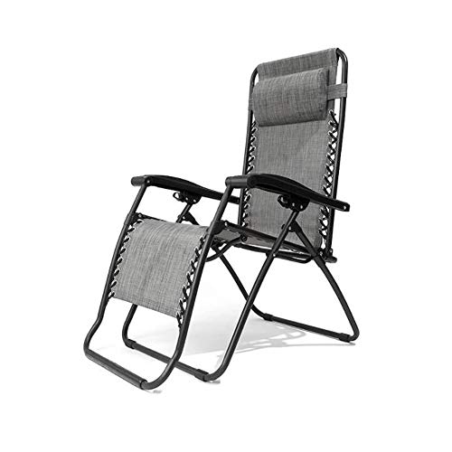 Outdoor-Stuhl Hochleistungs-verstellbarer Schwerelosigkeits-Klappstuhl Liegestuhl mit Kopfstützenkissen Patio-Lounge-Liegestühle Liege for den Strand Poolseite Garten im Freien Ergonomie-Armset Rutsch von RH-HPC