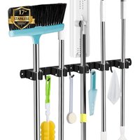 Ineasicer Besenhalter zur Wandmontage, 5 Halterungen + 4 Haken Schwarzer Besenhalter zur Wandmontage, Besenhalter zur Wandmontage, Besenhalter zur Ineasicer Besenhalter zur Wandmontage, 5 Halterungen + 4 Haken Schwarzer Besenhalter zur Wandmontage, Besenhalter zur Wandmontage, Besenhalter zur von RHAFAYRE