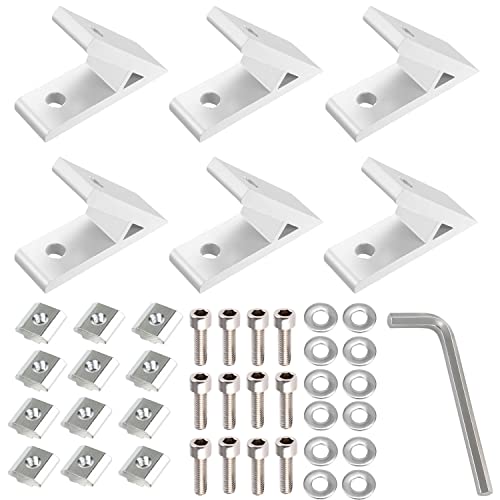 Befestigungsmaterial Innenwinkel 45 Grad 30x30 Winkelverbinder Aluprofil Verbinder Aluminium Profil Winkel Verbinder für Strebenprofil, 3D-Drucker, CNC-Router, DIY-Projekte (6 Stk) von RHBHY