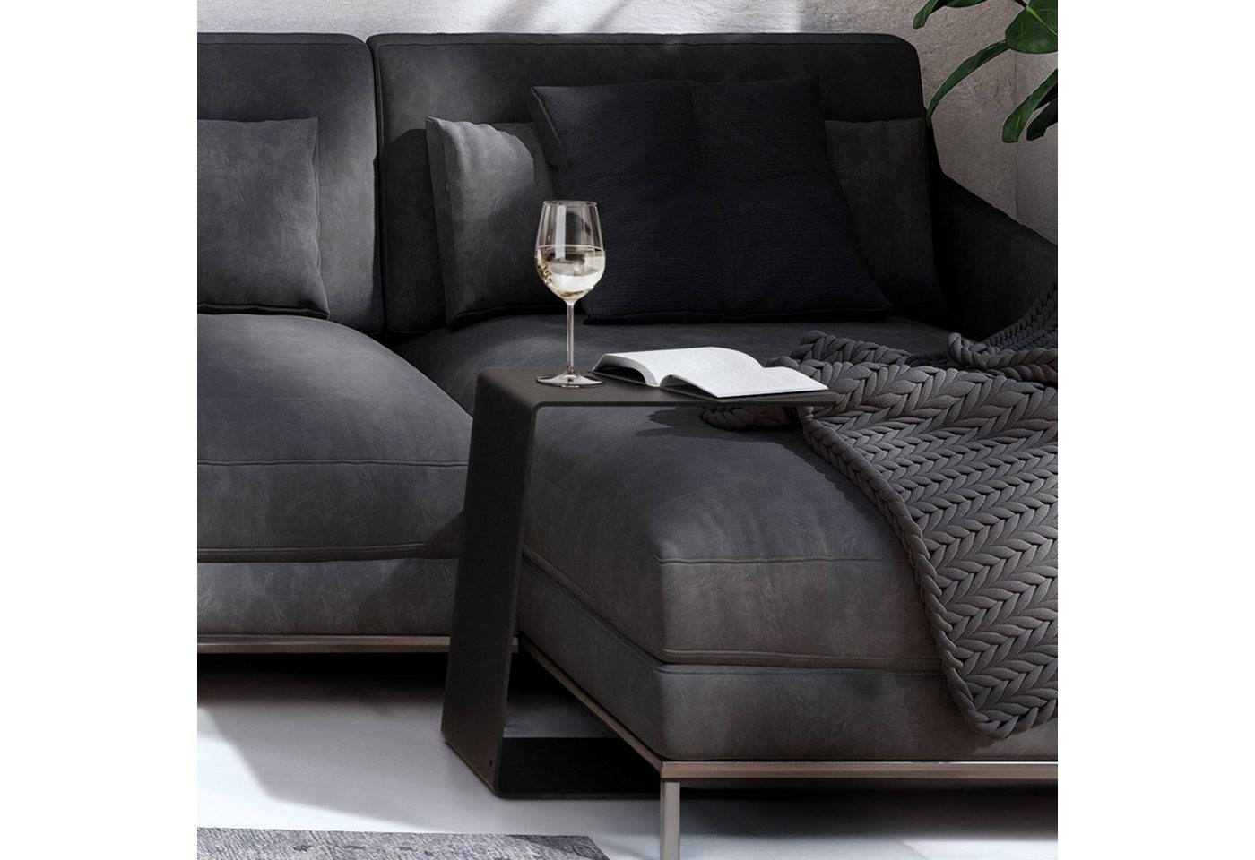 RHEINKANT Beistelltisch KÖBES Premium Design Couchtisch - 4in1 - Made in Germany (4 Aufstellmöglichkeiten, Couchtisch, Sofatisch, Nachttisch), Aus hochwertigem pulverbeschichtetem Stahl, keine Plastikverpackung von RHEINKANT