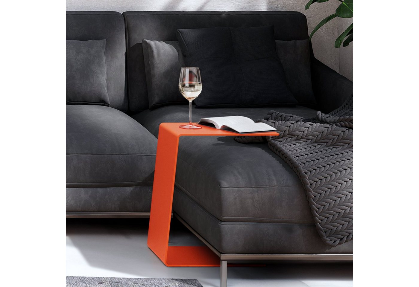 RHEINKANT Beistelltisch KÖBES Premium Design Couchtisch - 4in1 - Made in Germany (4 Aufstellmöglichkeiten, Couchtisch, Sofatisch, Nachttisch), Aus hochwertigem pulverbeschichtetem Stahl, keine Plastikverpackung von RHEINKANT