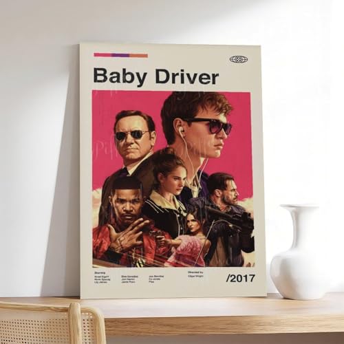 Filmposter "Baby Driver", Vintage-Filmposter, Schlafzimmer, Dekoration, Landschaft, Büro, Raumdekoration, Geschenk, 40 x 60 cm Filmposter "Baby Driver", Vintage-Filmposter, Schlafzimmer, Dekoration, Landschaft, Büro, Raumdekoration, Geschenk, 40 x 60 cm von RHFWEC