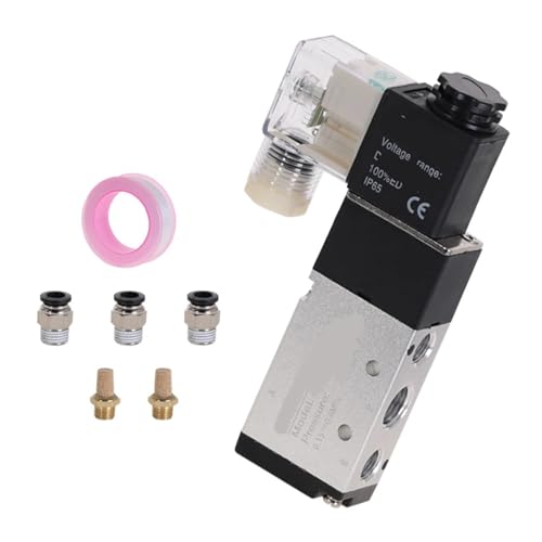 1PCS pneumatisches elektrisches Magnetventil 5-Wege-2-Bit-Steuerluft pneumatisch magnetisch 4V210-08 12V 24V 220V Spulenspannung(4V210-08 Only,AC110V) von RHFYBSQA