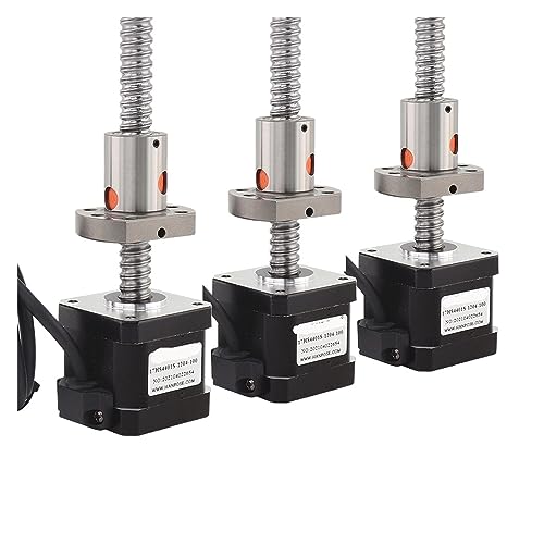 3PCS 150MM 250MM 350MM Schrittmotor 1,7A 40N.cm 17HS4401S mit SFU1204 Kugelumlaufspindel 12MM Durchmesser geeignet for 3D-Drucker 12V(4401-1204-250mmx3) von RHFYBSQA