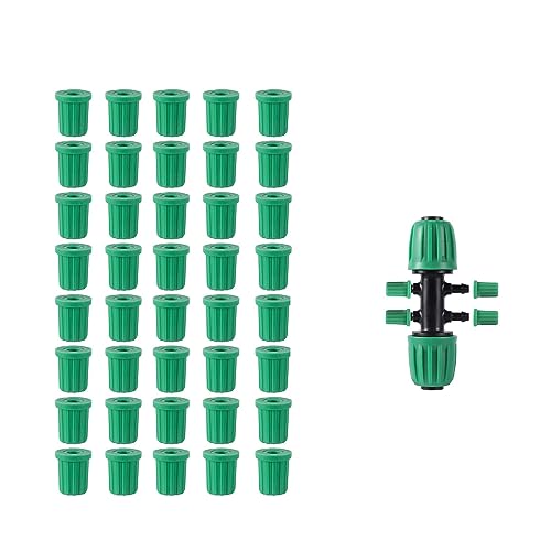 Bewässerungsfitting-Kit for die Gartenlandwirtschaft Automatische Bewässerung Micro-Bewässerungssystem 16mm PE-Rohrfittings 19-tlg(100Pcs joint endplug) von RHFYBSQA