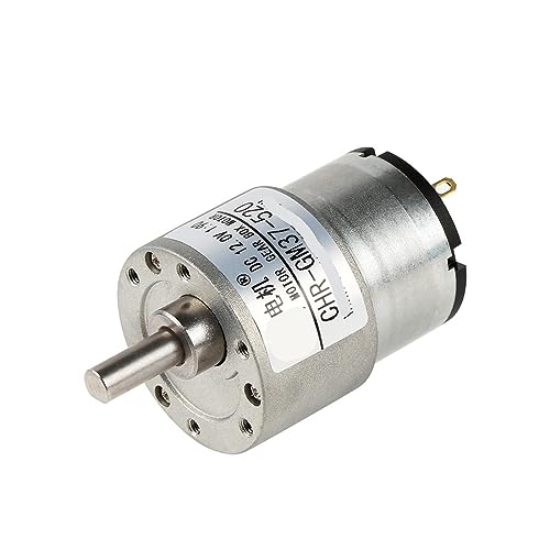 Motor CHR-GM37-520 Off-Axis High Torque Reducer 37mm Kohlebürste Getriebe Gleichstrommotor for Car DIY Roboterteile(Ratio450 16rpm) von RHFYBSQA