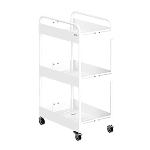 RHJOPL Schmaler Lagerwagen, Schmaler Rollwagen, 3–5 Ebenen, Ausziehbar, Schmaler Küchenrollwagen, Ideal for Kleine Räume In Der Speisekammer(11.5-17x40x62cm) von RHJOPL