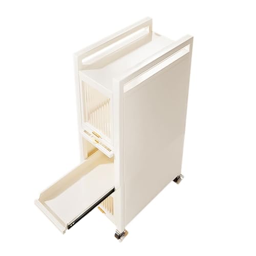 RHJOPL Schmaler Rollwagen, Lagerwagen Aus Kohlenstoffstahl, Ultradünner Rollwagen, Lagerschublade, for Zuhause, Küche Und Kleine Räume(30x50x115.7CM) von RHJOPL