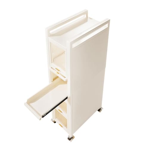 RHJOPL Schmaler Rollwagen, Lagerwagen Aus Kohlenstoffstahl, Ultradünner Rollwagen, Lagerschublade, for Zuhause, Küche Und Kleine Räume(30x50x149CM) von RHJOPL