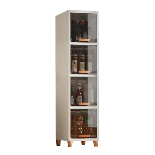 Schmale Lagerschränke, 2–5 Regale, schmale Küchenlagerschränke, freistehender Schrank, aus Kunststoff, for die Küche(34x32x123cm) von RHJOPL
