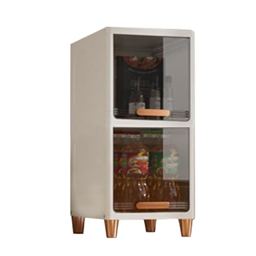 Schmale Lagerschränke, 2–5 Regale, schmale Küchenlagerschränke, freistehender Schrank, aus Kunststoff, for die Küche(44x32x65cm) von RHJOPL