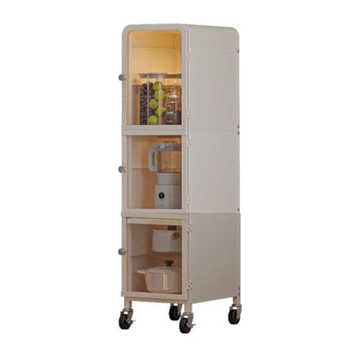 Schmaler Lagerwagen, 3–5 Ebenen, Ausziehbar, Schmal, Küchenrollwagen, Kunststoffregal Neben Dem Kühlschrank, for Küche, Kleine Räume, Zuhause(25x40x120.5cm) von RHJOPL