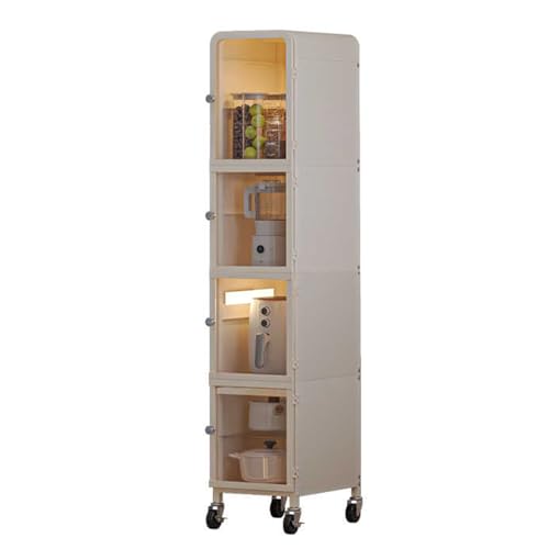 Schmaler Lagerwagen, 3–5 Ebenen, Ausziehbar, Schmal, Küchenrollwagen, Kunststoffregal Neben Dem Kühlschrank, for Küche, Kleine Räume, Zuhause(30x40x154cm) von RHJOPL