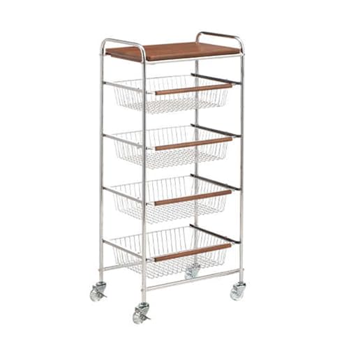 Schmaler Lagerwagen, Lagerschublade, Kompakter Küchenwagen, Beweglicher Lagerregalwagen Mit Rädern, for Kleine Räume Zu Hause(87x39x28cm) von RHJOPL