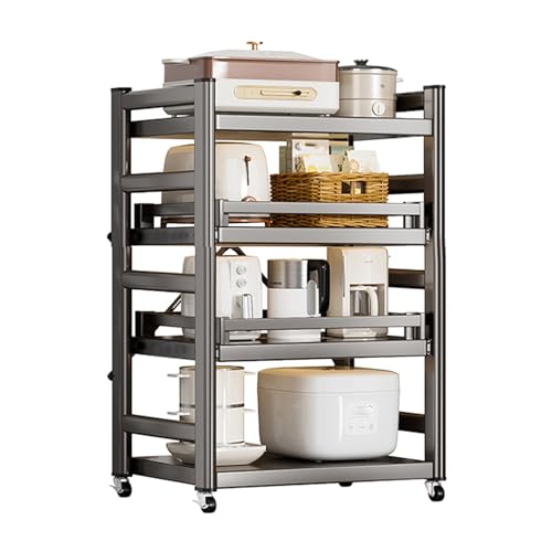 Schmaler Rollwagen, Schmaler Lagerwagen, Lagerwagen Mit 3–5 Ebenen, Schmale Standschränke for Kleine Räume, Zuhause, Küche(30x125x41cm) von RHJOPL