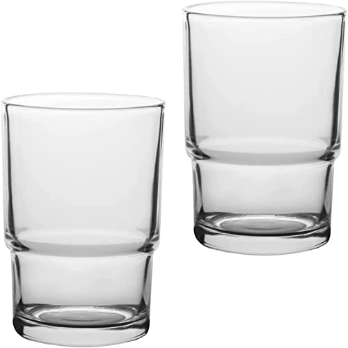 RNHTGD Zahnbürstenbecher, 2er-Pack, Glas-Zahnbürstenbecher, Ersatz-Zahnbürstenhalter zur Wandmontage, Mundspülbecher für Badezimmerzubehör (transparent) von RHNTGD