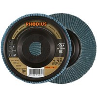 RHODIUS LGZ P3, 10 Stück, 125 mm, Korn 80, Fächerschleifscheibe von RHODIUS ABRASIVES