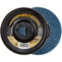 RHODIUS LSZ P1, 10 Stück, 180 mm, Korn 80, Fächerschleifscheibe von RHODIUS ABRASIVES