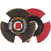 RHODIUS VISION SPEED X-LOCK, 10 Stück, 115 mm, Korn 40, X-LOCK Fächerschleifscheibe RHODIUS VISION SPEED X-LOCK, 10 Stück, 115 mm, Korn 40, X-LOCK Fächerschleifscheibe von RHODIUS ABRASIVES