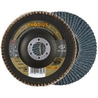 Rhodius Abrasives - 10x Rhodius jumbo longlife Fächerschleifscheibe Korn:40 Ø125mm von RHODIUS ABRASIVES