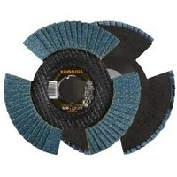 Rhodius Abrasives - 10x Rhodius vsion pro Fächerschleifscheibe Korn:40 Ø125mm von RHODIUS ABRASIVES