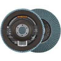 Rhodius Abrasives - rhodius LS80, 10 Stück, 125 mm, Korn 60, Fächerscheibe von RHODIUS ABRASIVES