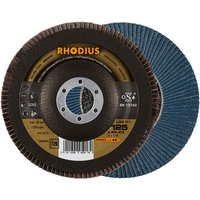 Rhodius Abrasives - rhodius lgz F1, 10 Stück, 125 mm, Korn 120, Fächerscheibe von RHODIUS ABRASIVES