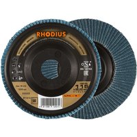 Rhodius Abrasives - rhodius lgz P3, 10 Stück, 125 mm, Korn 60, Fächerscheibe von RHODIUS ABRASIVES