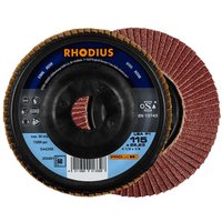 Rhodius Abrasives - rhodius lsa P1, 10 Stück, 115 mm, Korn 60, Fächerscheibe von RHODIUS ABRASIVES