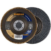 Rhodius Abrasives - rhodius lsz fb, 10 Stück, 180 mm, Korn 60, Fächerscheibe von RHODIUS ABRASIVES