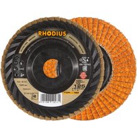 Rhodius Abrasives - rhodius jumbo longlife trim, 10 Stück, 115 mm, Korn 60, Fächerschleifscheibe von RHODIUS ABRASIVES