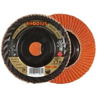 Rhodius Abrasives - rhodius jumbo longlife trim, 10 Stück, 115 mm, Korn 80, Fächerschleifscheibe von RHODIUS ABRASIVES