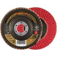 Rhodius Abrasives - rhodius jumbo speed g, 10 Stück, 115 mm, Korn 40, Fächerschleifscheibe Rhodius Abrasives - rhodius jumbo speed g, 10 Stück, 115 mm, Korn 40, Fächerschleifscheibe von RHODIUS ABRASIVES